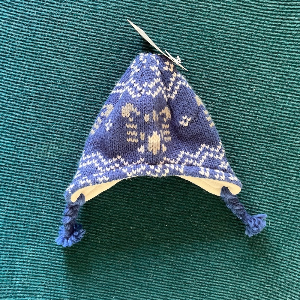 Kombi Infant Toque in Blue and White NWT